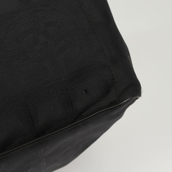 CHANEL New Travel Line Tote Bag Nylon Black CC Auth gh123