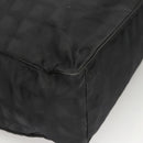 CHANEL New Travel Line Tote Bag Nylon Black CC Auth gh123-14