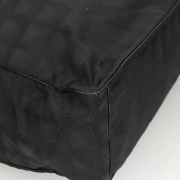 CHANEL New Travel Line Tote Bag Nylon Black CC Auth gh123