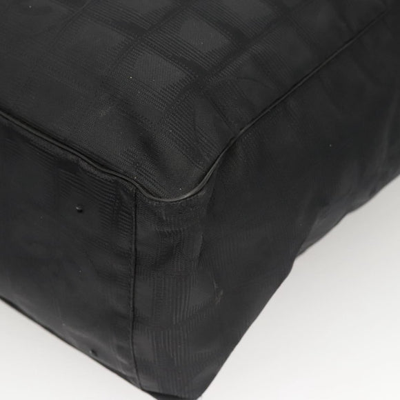 CHANEL New Travel Line Tote Bag Nylon Black CC Auth gh123