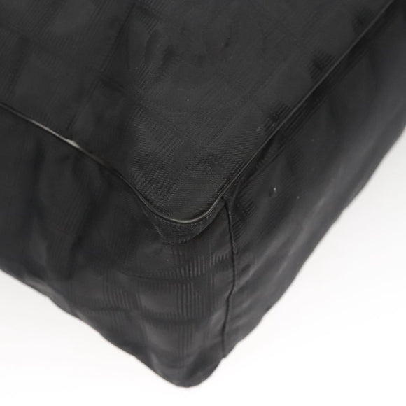 CHANEL New Travel Line Tote Bag Nylon Black CC Auth gh123