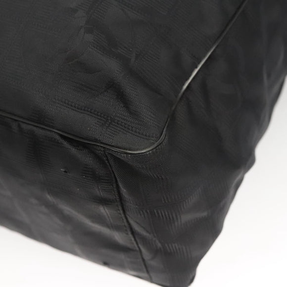 CHANEL New Travel Line Tote Bag Nylon Black CC Auth gh123