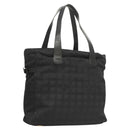 CHANEL New Travel Line Tote Bag Nylon Black CC Auth gh123-1