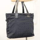 CHANEL New Travel Line Tote Bag Nylon Black CC Auth gh123-24