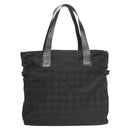 CHANEL New Travel Line Tote Bag Nylon Black CC Auth gh123-2
