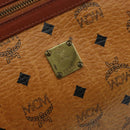 MCM Logogram Vicetos Clutch Bag PVC Leather Brown Gold Auth gh1233-12