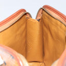 MCM Logogram Vicetos Clutch Bag PVC Leather Brown Gold Auth gh1233-16