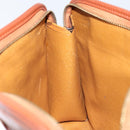 MCM Logogram Vicetos Clutch Bag PVC Leather Brown Gold Auth gh1233-17