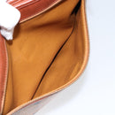 MCM Logogram Vicetos Clutch Bag PVC Leather Brown Gold Auth gh1233-18