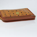 MCM Logogram Vicetos Clutch Bag PVC Leather Brown Gold Auth gh1233-6