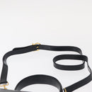 Salvatore Ferragamo Gancini Hand Bag Leather 2way Navy Gold Auth gh1234-10