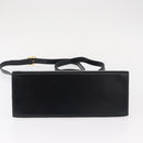 Salvatore Ferragamo Gancini Hand Bag Leather 2way Navy Gold Auth gh1234-11