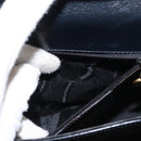 Salvatore Ferragamo Gancini Hand Bag Leather 2way Navy Gold Auth gh1234-24