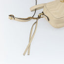 GUCCI GG Marmont Mini Camera Bag Leather White Gold 448065 Auth gh1235-10