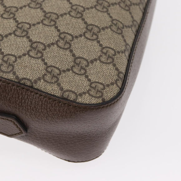 GUCCI GG Supreme Web Sherry Line Messenger Bag Neo Vintage PVC Beige Auth gh1236