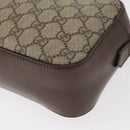 GUCCI GG Supreme Web Sherry Line Messenger Bag Neo Vintage PVC Beige Auth gh1236-13