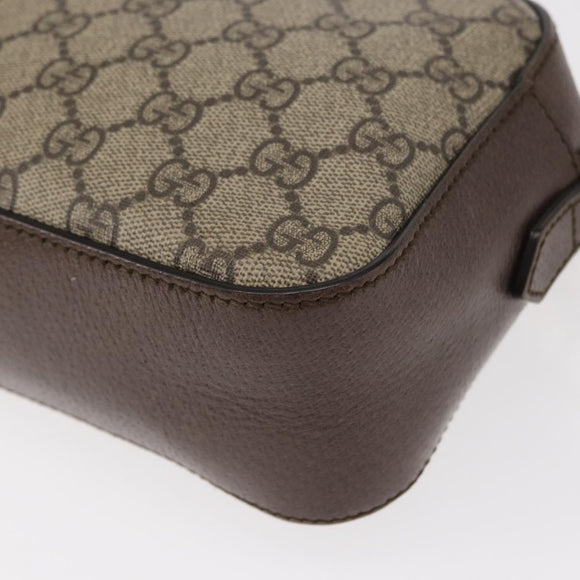 GUCCI GG Supreme Web Sherry Line Messenger Bag Neo Vintage PVC Beige Auth gh1236