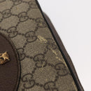 GUCCI GG Supreme Web Sherry Line Messenger Bag Neo Vintage PVC Beige Auth gh1236-14