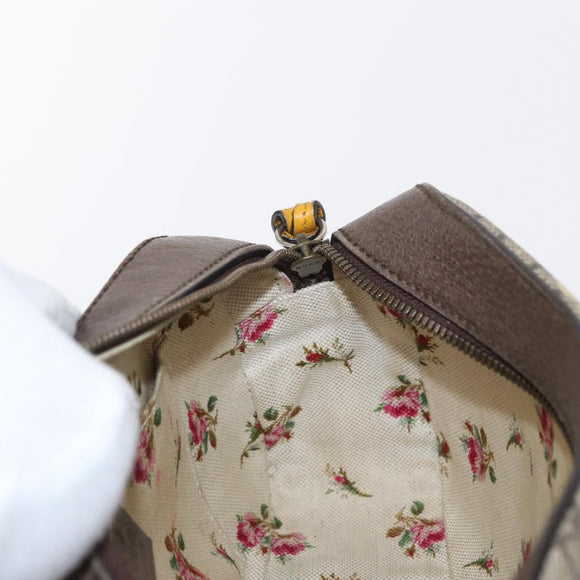 GUCCI GG Supreme Web Sherry Line Messenger Bag Neo Vintage PVC Beige Auth gh1236