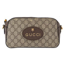 GUCCI GG Supreme Web Sherry Line Messenger Bag Neo Vintage PVC Beige Auth gh1236-2