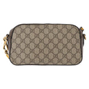 GUCCI GG Supreme Web Sherry Line Messenger Bag Neo Vintage PVC Beige Auth gh1236-3