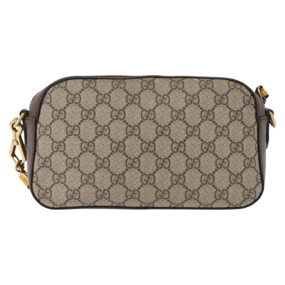 GUCCI GG Supreme Web Sherry Line Messenger Bag Neo Vintage PVC Beige Auth gh1236