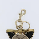 GUCCI Gutsy Chihuahua Key Charm GG Supreme Charm PVC Beige Gold Auth gh1237-7