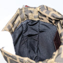 FENDI Zucca Canvas Shoulder Bag Black Brown Auth gh1238-19