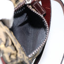 FENDI Zucca Canvas Shoulder Bag Black Brown Auth gh1238-20