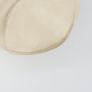 Salvatore Ferragamo Gancini Hand Bag Leather White Gold Auth gh1239-15