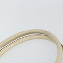 Salvatore Ferragamo Gancini Hand Bag Leather White Gold Auth gh1239-8