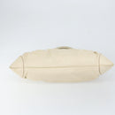 Salvatore Ferragamo Gancini Hand Bag Leather White Gold Auth gh1239-5