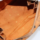 MCM Logogram Vicetos Hand Bag PVC Leather Brown Gold Auth gh1240-17