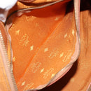 MCM Logogram Vicetos Hand Bag PVC Leather Brown Gold Auth gh1240-20