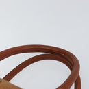 MCM Logogram Vicetos Hand Bag PVC Leather Brown Gold Auth gh1240-8