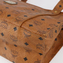 MCM Logogram Vicetos Shoulder Bag PVC Leather Brown Gold Auth gh1241-9