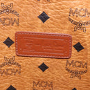 MCM Logogram Vicetos Shoulder Bag PVC Leather Brown Gold Auth gh1241-17