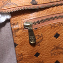 MCM Logogram Vicetos Shoulder Bag PVC Leather Brown Gold Auth gh1241-18