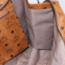 MCM Logogram Vicetos Shoulder Bag PVC Leather Brown Gold Auth gh1241-19