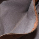 MCM Logogram Vicetos Shoulder Bag PVC Leather Brown Gold Auth gh1241-21