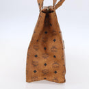 MCM Logogram Vicetos Shoulder Bag PVC Leather Brown Gold Auth gh1241-3