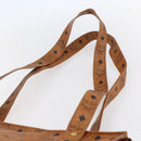 MCM Logogram Vicetos Shoulder Bag PVC Leather Brown Gold Auth gh1241-8