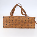 MCM Logogram Vicetos Shoulder Bag PVC Leather Brown Gold Auth gh1241-5