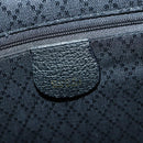 GUCCI Bamboo Hand Bag Suede 2way Black Gold 002 123 0322 Auth gh1242-22