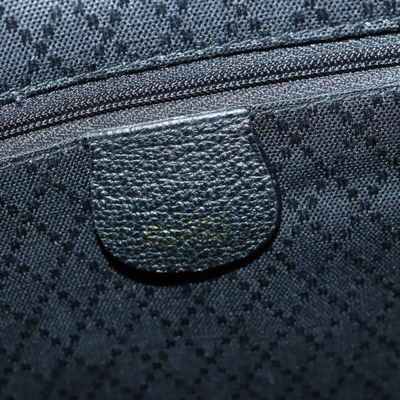 GUCCI Bamboo Hand Bag Suede 2way Black Gold 002 123 0322 Auth gh1242