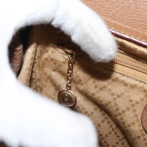 GUCCI Bamboo Hand Bag Suede Brown Gold 000 122 0316 Auth gh1243