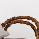 GUCCI Bamboo Hand Bag Suede Brown Gold 000 122 0316 Auth gh1243-8