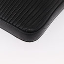 Salvatore Ferragamo Gancini Shoulder Bag Leather Black Silver Auth gh1244-15