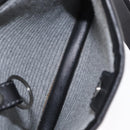 Salvatore Ferragamo Gancini Shoulder Bag Leather Black Silver Auth gh1244-11