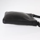 Salvatore Ferragamo Gancini Shoulder Bag Leather Black Silver Auth gh1244-3